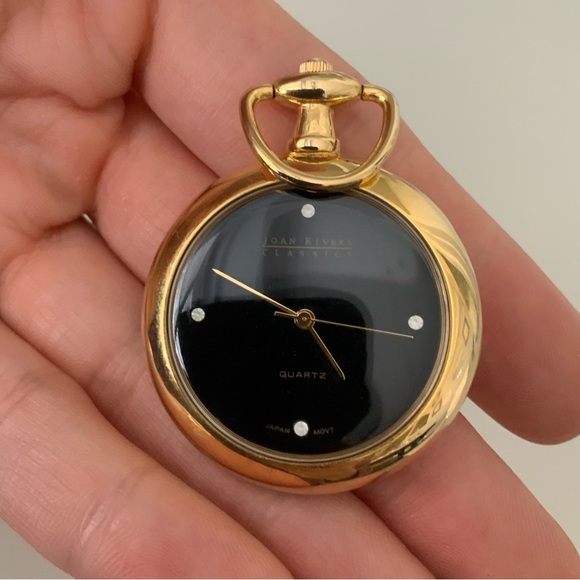 Vintage JOAN RIVERS Classics Collection Gold Tone Watch Unisex Pendent Necklace - Picture 9 of 10